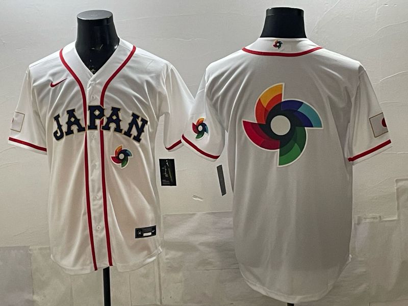 Men 2026 World Cub Japan Blank White Game Nike MLB Jersey style 009